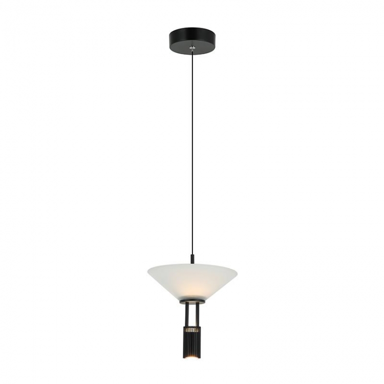 ΚΡΕΜΑΣΤΟ LED ΦΩΤΙΣΤΙΚΟ 10W 3000K ΑΛΟΥΜΙΝΙΟ ΜΑΥΡΟ Γυαλί Φ0.21*Υ0.195