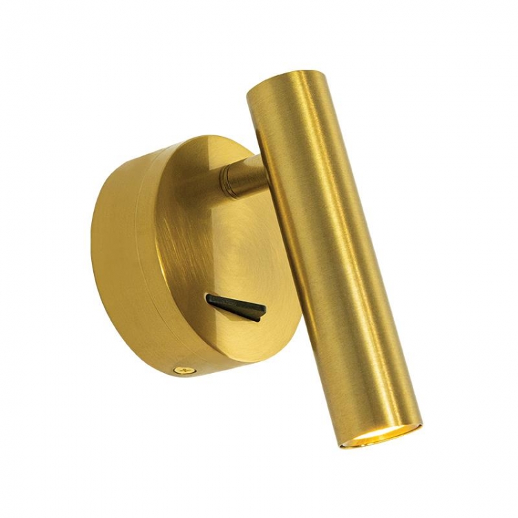 ΕΠΙΤΟΙΧΙΟ ΦΩΤΙΣΤΙΚΟ ANAΓΝΩΣΗΣ LED 1X3W ΧΡΥΣΟ Μέταλλο Φ0.08Μ0.07-0.15Υ0.12