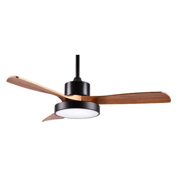 ΑΝΕΜΙΣΤΗΡΑΣ ΟΡΟΦΗΣ ΜΑΥΡΟ ΚΑΙ ΞΥΛΟ ΜΕ LED ΦΩΣ ΚΑΙ ΚΟΝΤΡΟΛ Φ122 DC 35W Μέταλλο Φ1.22*Υ0.35