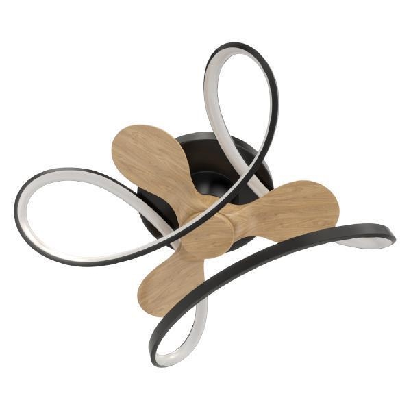 ΑΝΕΜΙΣΤΗΡΑΣ ΟΡΟΦΗΣ ΜΑΥΡΟΣ ΜΕ LED ΦΩΣ ΚΑΙ ΚΟΝΤΡΟΛ Φ70 DC 26W Μέταλλο Φ0.7*Υ0.28