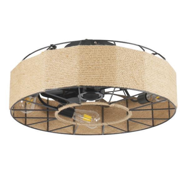 ΑΝΕΜΙΣΤΗΡΑΣ ΟΡΟΦΗΣ ΜΕ ΝΗΜΑ ΚΑΝΝΑΒΗΣ 4XE27 ΜΕ ΚΟΝΤΡΟΛ Φ55 DC 20W Μέταλλο Φ0.55*Υ0.23