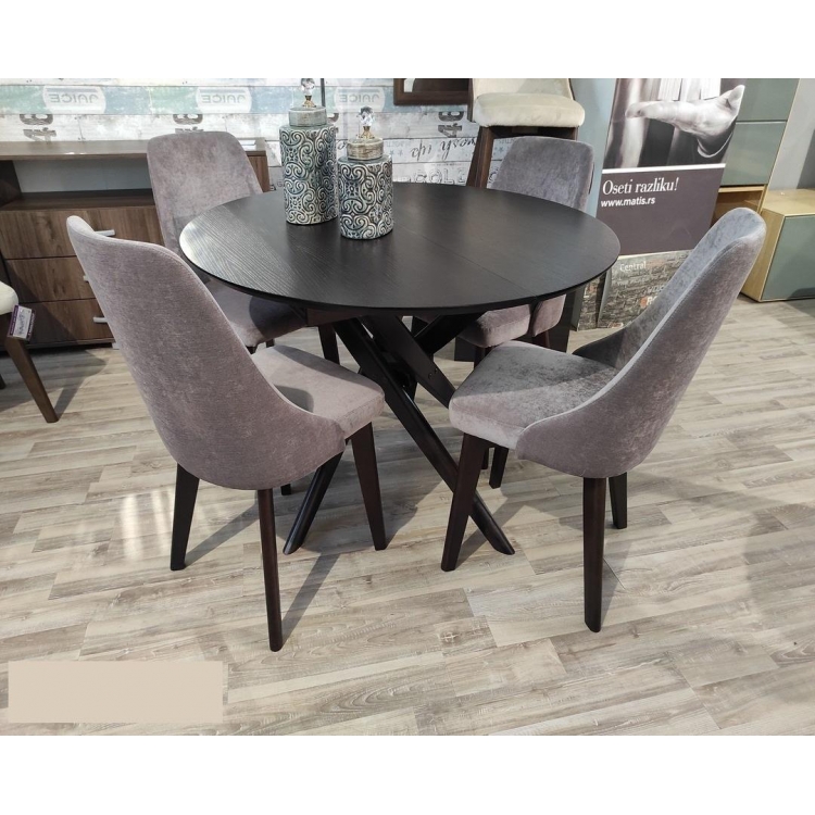 GM-ZX2001 Τραπεζαρία ροτόντα επεκτεινόμενη Φ110+35 Ξύλο Φ1.1*Υ0.9