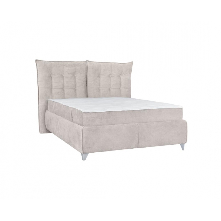 Κρεβάτι με ανακλινόμενο προσκέφαλο που γίνεται μαξιλάρι Asterix μπεζ 180x200 Ξύλο Μ2.2Π2.23Υ1.37