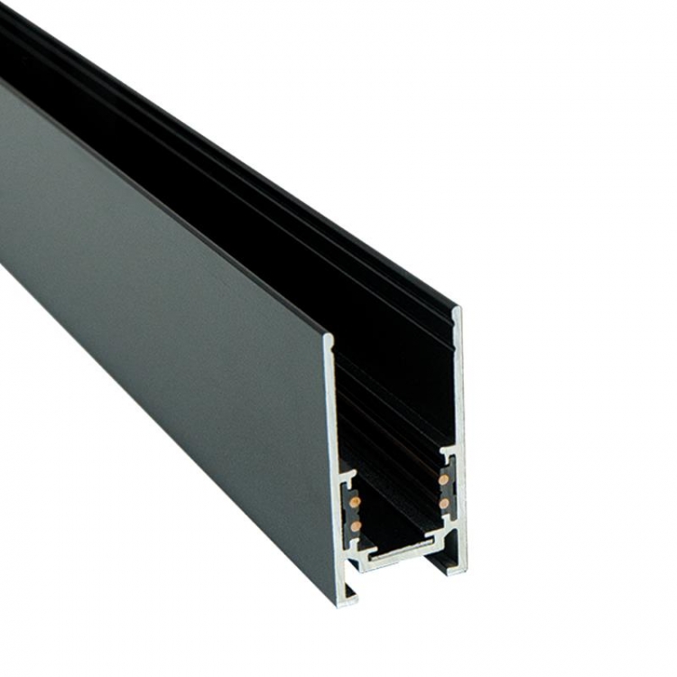 KΡΕΜΑΣΤΗ ΜΑΓΝΗΤΙΚΗ ΡΑΓΑ ΕΠΙΦΑΝΕΙΑΣ 2Μ ΜΑΥΡΗ Αλουμίνιο Μ2.00Π0.028Υ0.056