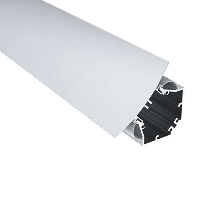 ΠΡΟΦΙΛ ΑΛΟΥΜΙΝΙΟΥ ΔΙΠΛΗΣ ΟΨΗΣ ΜΕ ΟΠΑΛ ΠΟΛΥΚΑΡΒΟΝΙΚΟ ΔΙΑΧΥΤΗ 2M + ΔΥΟ ΤΕΡΜΑΤΙΚΑ ΚΑΛΥΜΜΑΤΑ Αλουμίνιο Μ2.00Π0.0762Υ0.0762