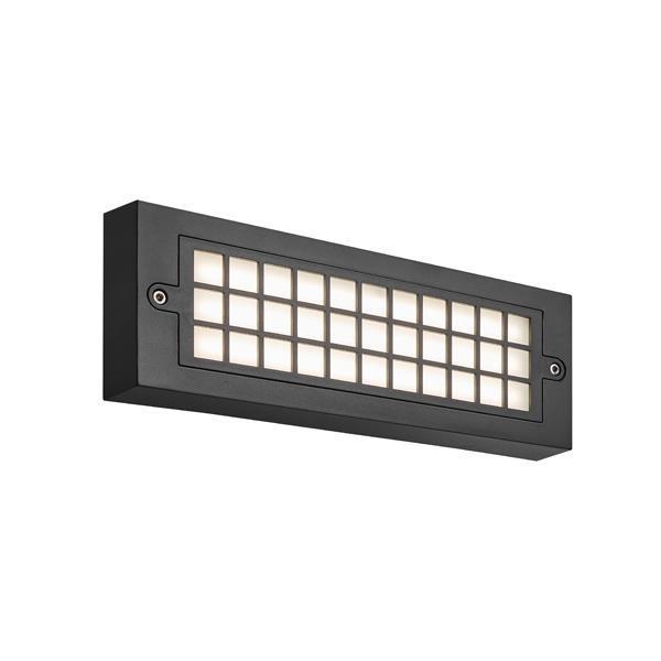 ΦΩΤΙΣΤΙΚΟ ΤΟΙΧΟΥ LED 6W 255x30x90 3CCT IP65 ΜΑΥΡΟ\