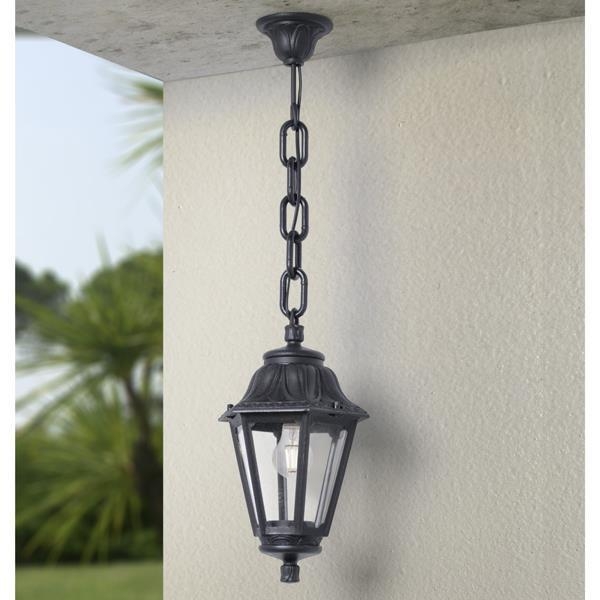 FUMAGALLI SICHEM ANNA ΚΡΕΜΑΣΤΟ ΦΩΤΙΣΤΙΚΟ ΕΞΑΓΩΝΟ  ΜΑΥΡΟ 220x800mm E27 Ρητίνη Π0.22*Υ0.80