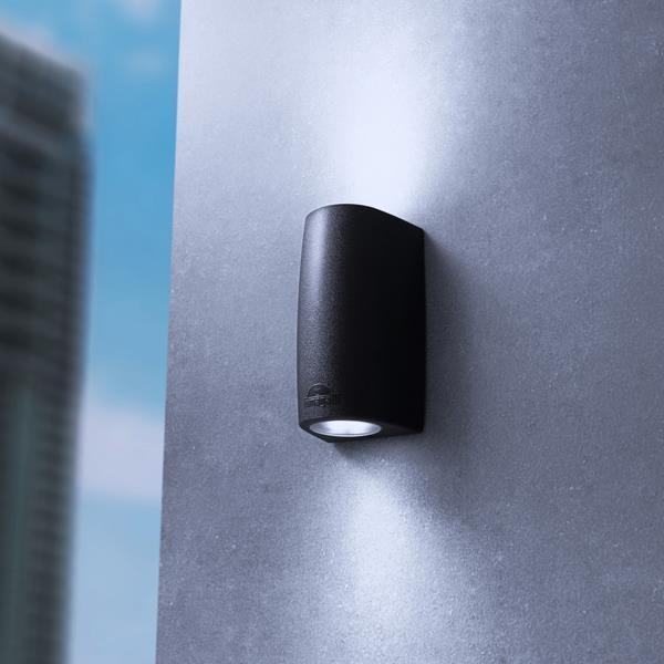 FUMAGALLI MARTA 90 2L ΑΠΛΙΚΑ ΤΟΙΧΟΥ UP & DOWN ΜΑΥΡΗ GU10 2x3,5W 170x92mm Ρητίνη Π0.08*Υ0.17