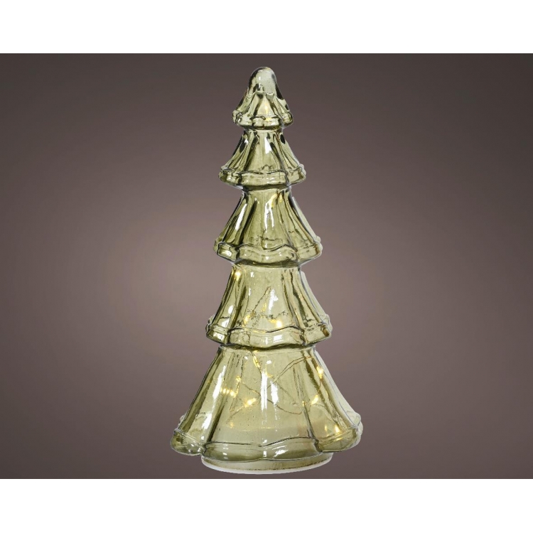 MICRO LED ΓΥΑΛΙΝΟ ΧΡΙΣΤΟΥΓΕΝΝΙΑΤΙΚΟ ΔΕΝΤΡΟ ΜΕ ΜΠΑΤΑΡΙΑ ΚΑΙ ΧΡΟΝΟΔΙΑΚΟΠΤΗ ΠΡΑΣΙΝΟ Γυαλί Φ0.15*Η0.295