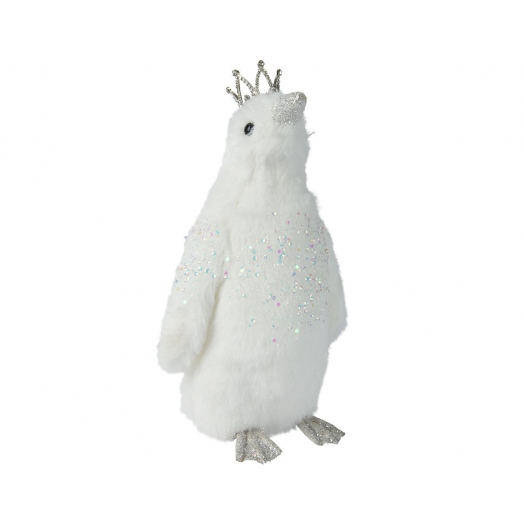 ΔΙΑΚΟΣΜΗΤΙΚΟΣ ΠΙΓΚΟΥΙΝΟΣ ΛΕΥΚΟΣ ΜΕ ΓΚΛΙΤΕΡ ΚΑΙ ΚΟΡΩΝΑ Y 0.30 KAEMINGK Συνθετικό Μ0.15Π0.14Υ0.30