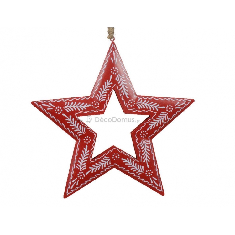 ΜΕΤΑΛΛΙΚΟ ΣΤΟΛΙΔΙ ΑΣΤΕΡΙ ΚΟΚΚΙΝΟ ΜΕ ΑΣΠΡΑ ΣΧΕΔΙΑ ΜΕΓΑΛΟ KAEMINGK Σίδερο Μ0.22Π0.22Υ0.013