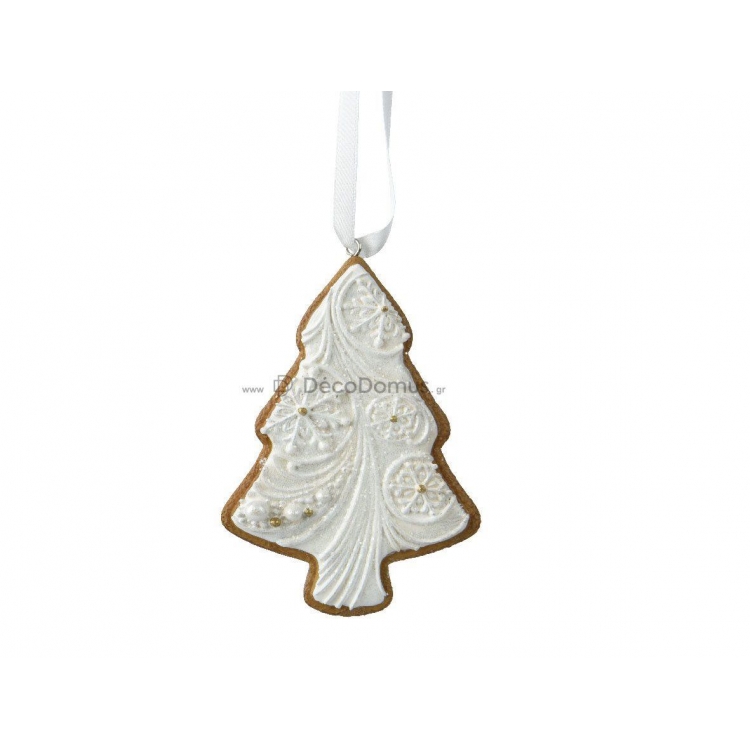 ΣΤΟΛΙΔΙ ΜΠΙΣΚΟΤΟ  ΔΕΝΤΡΟ ΠΟΛΥΡΗΤΙΝΗΣ ΛΕΥΚΟ ΜΕ ΧΡΥΣΟ ΠΕΡΙΓΡΑΜΜΑ KAEMINGK Polyresin Μ0.09Π0.012Υ0.10