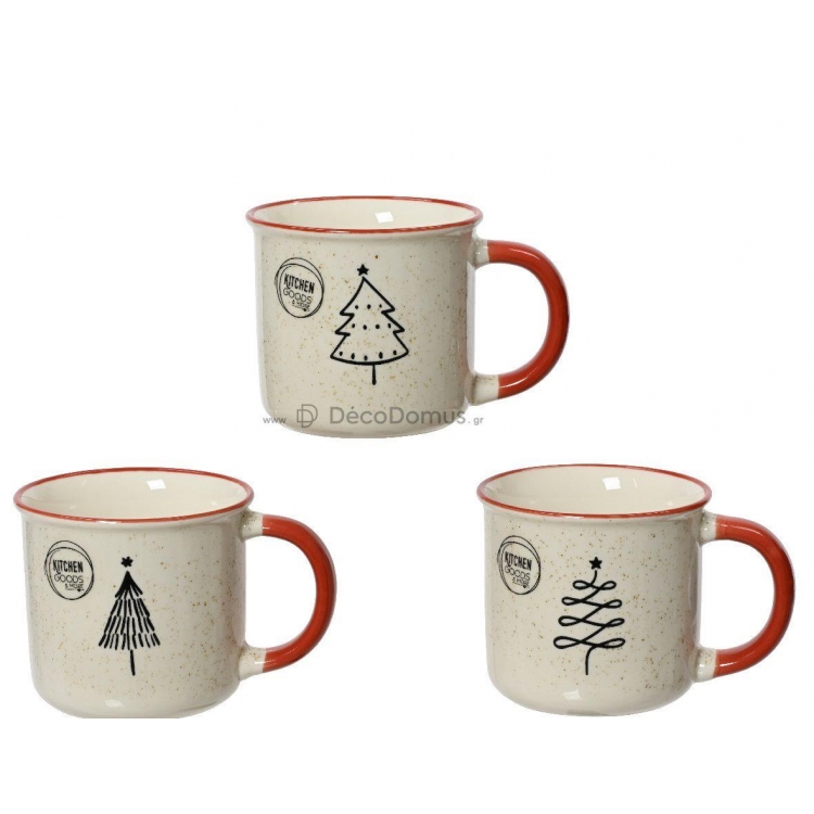 ΚΟΥΠΑ ΠΟΡΣΕΛΑΝΗΣ ΜΕ ΧΡΙΣΤΟΥΓΕΝΝΙΑΤΙΚΗ ΜΕΤΑΞΟΤΥΠΙΑ ΚΑΙ ΚΟΚΚΙΝΟ ΧΕΙΛΟΣ ΚΑΙ ΛΑΒΗ KAEMINGK Πορσελάνη Μ0.12Π0.09Υ0.082