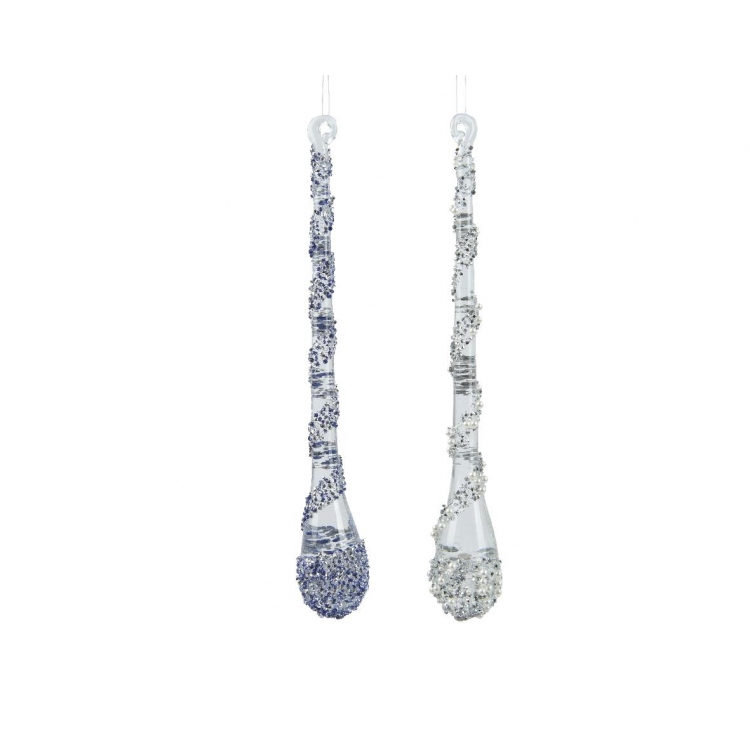 ΑΚΡΥΛΙΚΕΣ ΣΤΑΓΟΝΕΣ ΜΕ ΓΚΛΙΤΕΡ KAI ΠΕΡΛΕΣ ΣΕ 2 ΧΡΩΜΑΤΑ KAEMINGK Ακρυλικό Φ0.025*Υ0.16