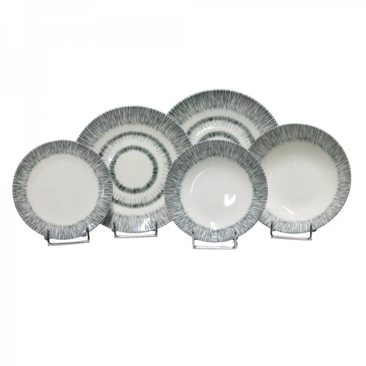 HFA Σετ 20 τεμ. Πιάτα Πορσελάνης SHINE Blue Πορσελάνη