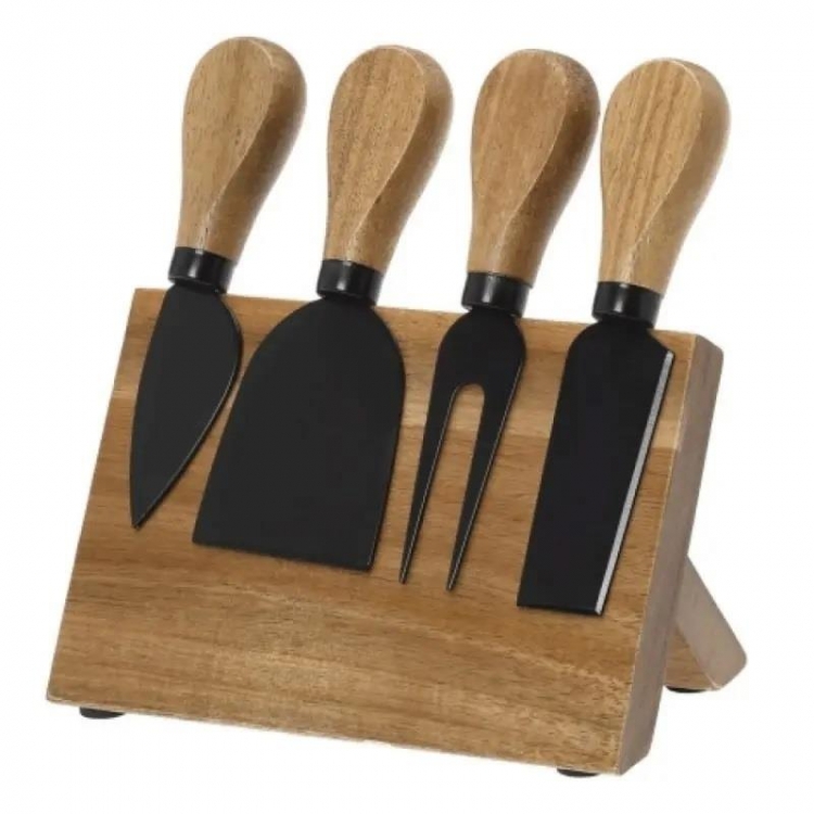 ACACIA ΜΑΧΑΙΡΙ ΤΥΡΙΟΥ 5 ΤΕΜ ΣΕ ΒΑΣΗ 15Χ10 Ξύλο M0.15*Y0.10