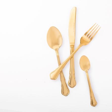 ΜΑΧΑΙΡΟΠΙΡΟΥΝΑ ΣΕΤ 24 ΤΕΜ. MILAN GOLD Ανοξείδωτο Ατσάλι Μ0.27Π0.17Υ0.07