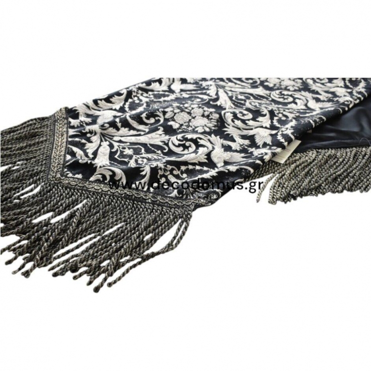 ΤΡΑΒΕΡΣΑ ΜΑΥΡΗ ΜΕ ΑΣΗΜΙ ΚΡΟΣΙ Βαμβακι