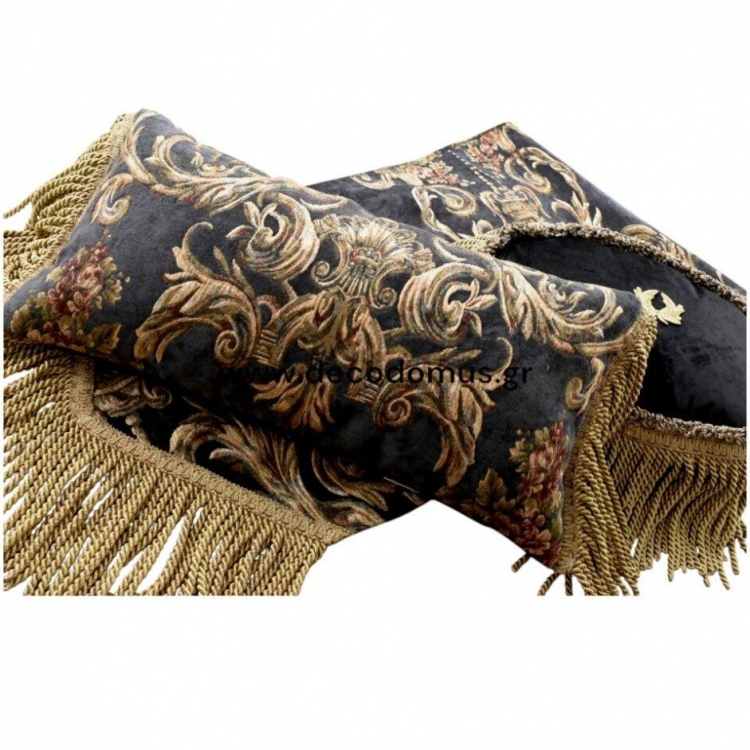 ΜΑΞΙΛΑΡΙ ΜΑΚΡΟΣΤΕΝΟ ΜΕ ΓΕΜΙΣΗ ΜΠΡΟΝΖΕ ΜΕ ΜΑΥΡΟ ΚΑΙ ΧΡΥΣΟ ΚΡΟΣΙ Βαμβακι