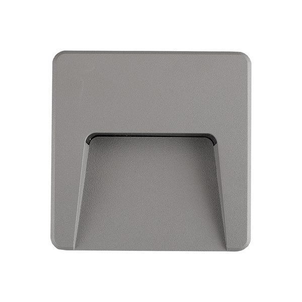 ΦΩΤΙΣΤΙΚΟ ΤΟΙΧΟΥ SLIM LED 3W IP65 230V 3CCT 120X120mm ΓΚΡΙ PRO ARTE ILLUMINA Συνθετικό Μ0.12Π0.021Υ0.12