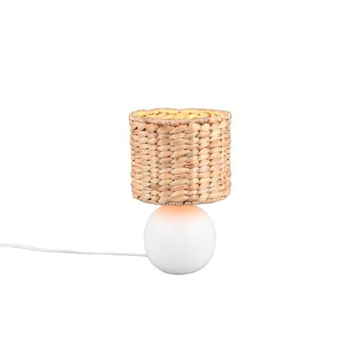 ΕΠΙΤΡΑΠΕΖΙΟ ΦΩΤΙΣΤΙΚΟ ΜΕ ΚΕΡΑΜΙΚΗ ΒΑΣΗ ΚΑΙ ΚΑΠΕΛΟ ΑΠΟ ΠΛΕΚΤΑ ΘΑΛΑΣΣΙΑ ΧΟΡΤΑ Φ18 TRIO Κεραμικό Φ0.18*Υ0.29