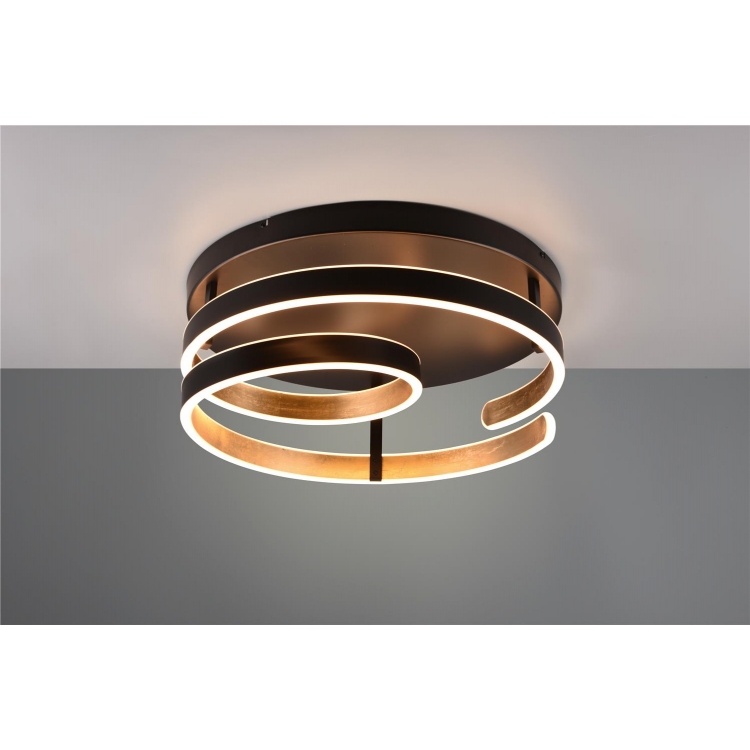 ΦΩΤΙΣΤΙΚΟ ΟΡΟΦΗΣ ΜΑΥΡΟ & ΧΡΥΣΟ MARNIE TRIO Μέταλλο Φ0.55*Υ0.21