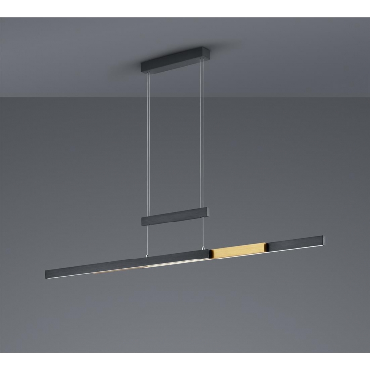 ΚΡΕΜΑΣΤΟ ΓΡΑΜMΙΚΟ ΦΩΤΙΣΤΙΚΟ ΜΑΥΡΟ ΜΑΤ/ΟΡΕΙΧΑΛΚΟΣ ΜΑΤ TRAJAN TRIO Μέταλλο Μ1.50Π0.06Υ0.95-1.50