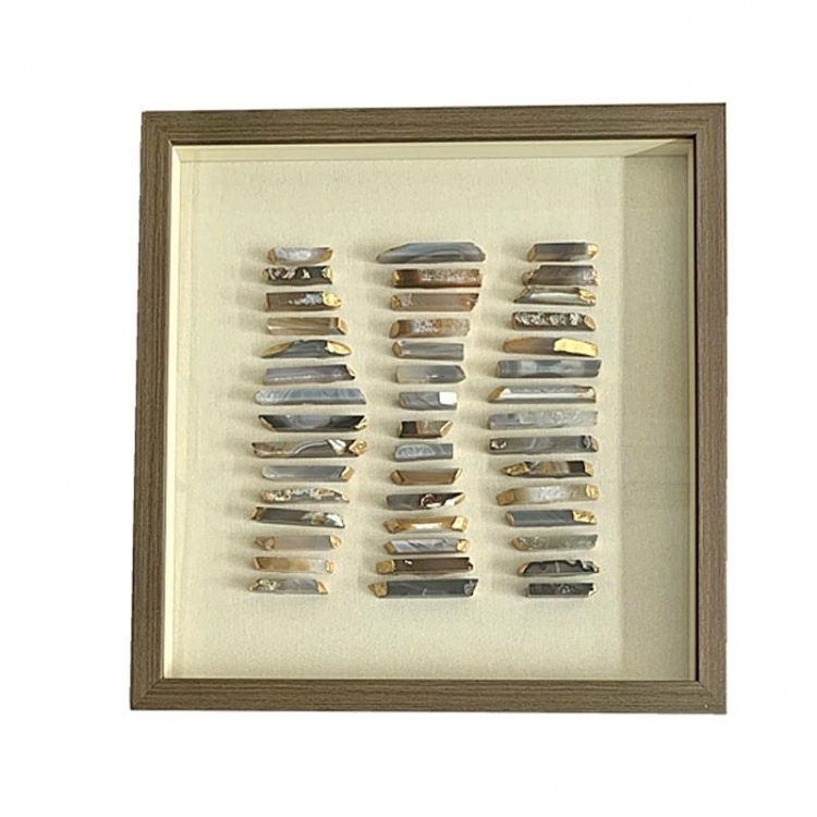 ΔΙΑΚΟΣΜΗΤΙΚΟΣ ΠΙΝΑΚΑΣ SHADOW BOX ΜΠΕΖ-ΚΑΦΕ Ξύλο M0.50Π0.50Υ0.04