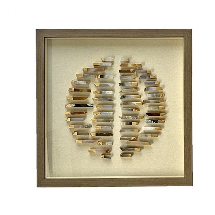 ΔΙΑΚΟΣΜΗΤΙΚΟΣ ΠΙΝΑΚΑΣ SHADOW BOX ΜΠΕΖ-ΚΑΦΕ Ξύλο M0.50Π0.50Υ0.04