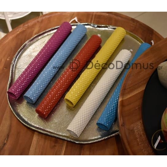 ΛΑΜΠΑΔΑ ΜΕΛΙΣΣΟΚΕΡΙ ΣΕ 5 ΧΡΩΜΑΤΑ Κερί Φ0.03*Υ0.26