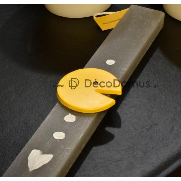 ΛΑΜΠΑΔΑ ΠΛΑΚΕ MR PACMAN ΓΚΡΙ Κερί Μ0.035Π0.025Υ0.29