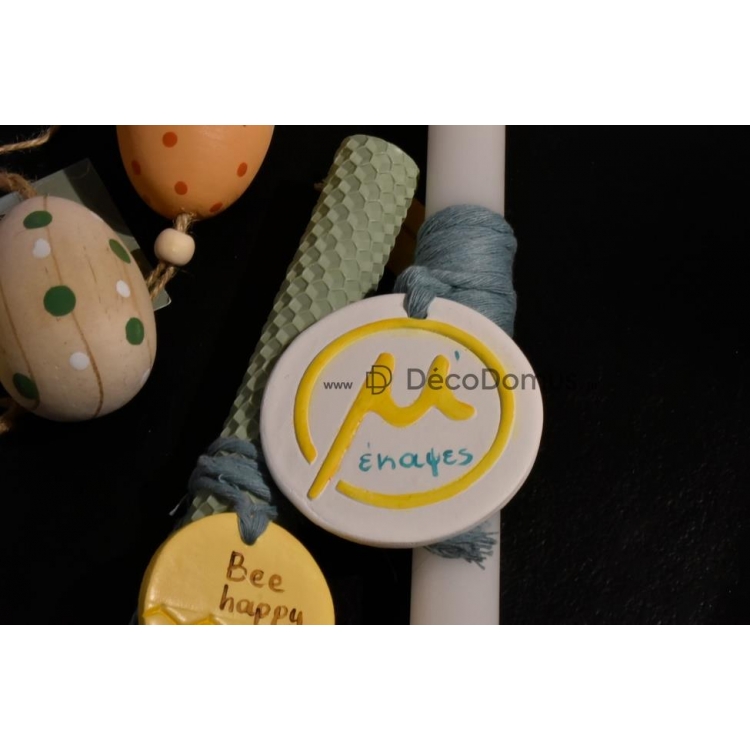 ΛΑΜΠΑΔΑ ΧΙΟΥΜΟΡΙΣΤΙΚΗ ``Μ` ΕΚΑΨΕΣ`` ΑΣΠΡΗ Κερί Φ0.02*Υ0.29