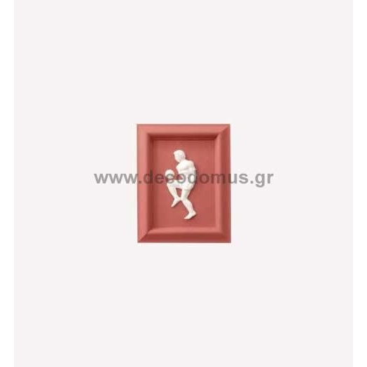 ΑΝΑΓΛΥΦΗ ΚΟΡΝΙΖΑ ``ΠΟΔΟΣΦΑΙΡΙΣΤΗΣ`` ΛΕΥΚΟ ΣΕ ΑΝΟΙΧΤΟ ΚΕΡΑΜΙΔΙ ΠΛΑΙΣΙΟ Κεραμίνη 0.18*Y0.23