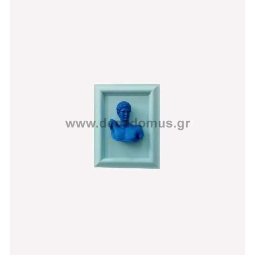 ΑΝΑΓΛΥΦΗ ΚΟΡΝΙΖΑ ``ΕΡΜΗΣ`` ΜΠΛΕ ΣΕ ΓΑΛΑΖΙΟ ΠΛΑΙΣΙΟ Κεραμίνη 0.18*Y0.23