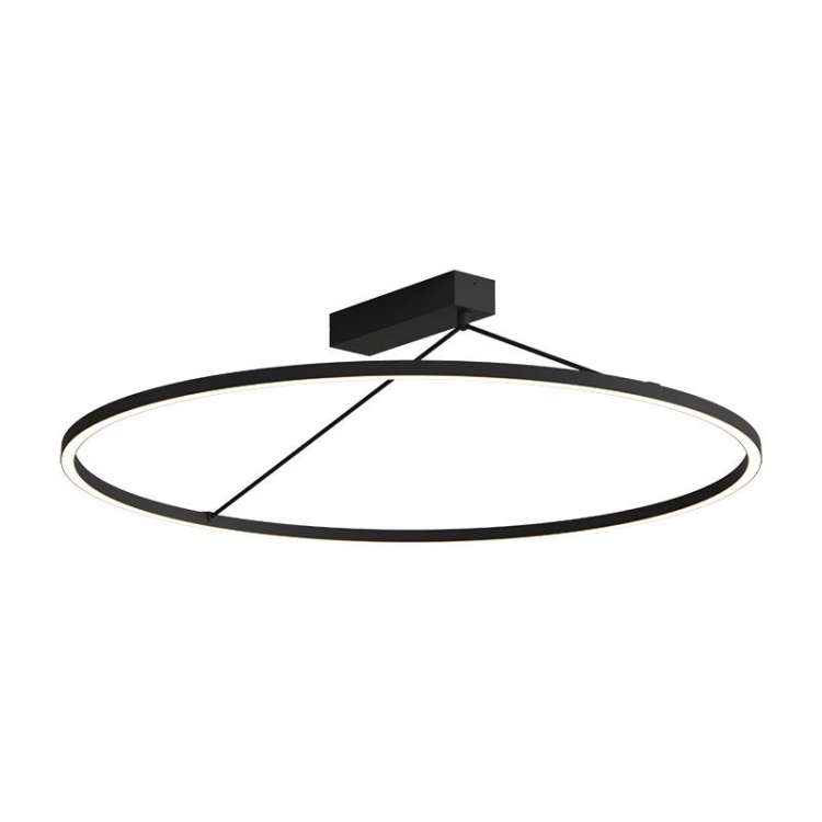 ΠΛΑΦΟΝΙΕΡΑ LED 51W 3000K ΣΑΓΡΕ ΜΑΥΡΟ Αλουμίνιο Φ0.78*Υ0.203