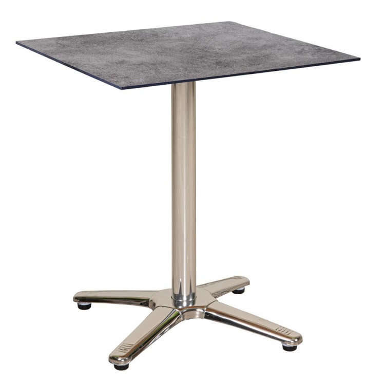 Τετράγωνο Τραπέζι Με  Επιφάνεια Hpl σε 4 χρώματα Και Ανοξείδωτο Σκελετό  70 x 70 x 75(h)cm Inox M0.70P0.70Y0.75