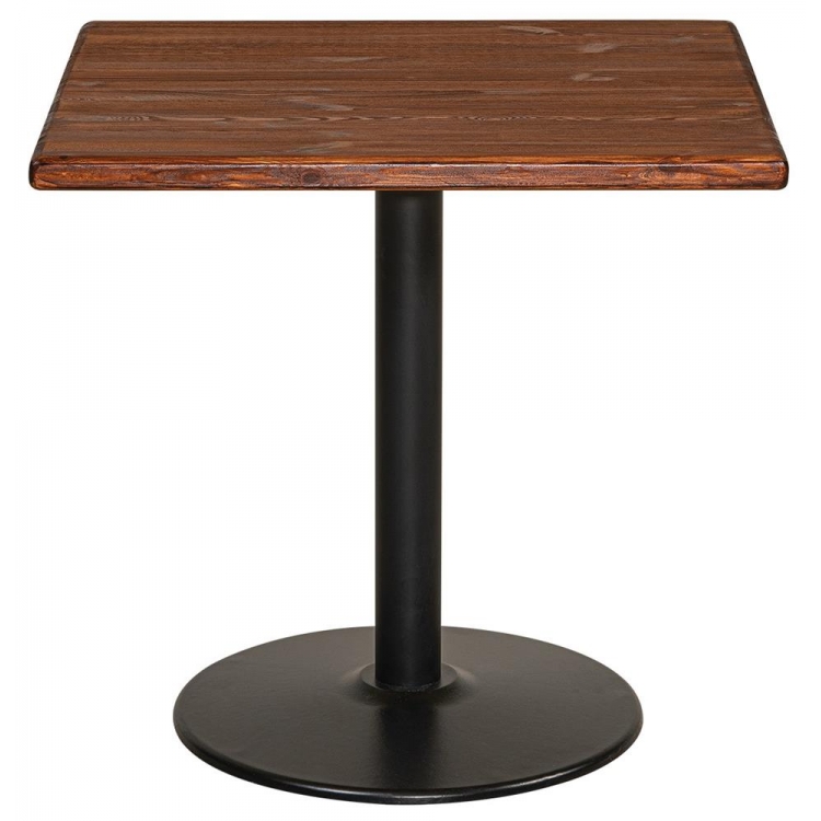 Τετράγωνο Μεταλλικό Τραπέζι Με Επιφάνεια Ξύλο Πεύκου 80 x 80 x 73(h)cm Ξύλο Μ0.80Π0.80Υ0.73