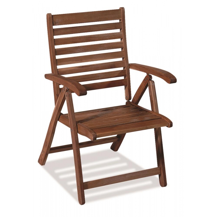 Ξύλινη Πτυσσόμενη Πολυθρόνα Χαμηλής Πλάτης Με 5 Θέσεις ,Acacia Wood Ξύλο Μ0.72Π0.59Υ0.73