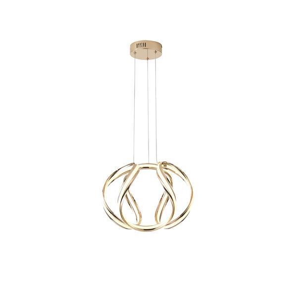 ΦΩΤΙΣΤΙΚΟ ΚΡΕΜΑΣΤΟ ΑΛΟΥΜΙΝΙO LED 38W 2800Lm 3000K 430X310mm ΧΡΥΣΟ ARTE ILLUMINA ORBIT Μέταλλο Φ0.43*Υ0.31