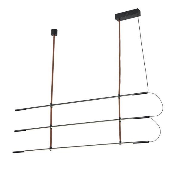 ΦΩΤΙΣΤΙΚΟ ΚΡΕΜΑΣΤΟ ΜΕΤΑΛΛΟ LED 3x20W 3660Lm 3000K 1400X60X1200mm ΜΑΥΡΟ ARTE ILLUMINA LINEA Μέταλλο Μ1.40Π0.06Υ1.20