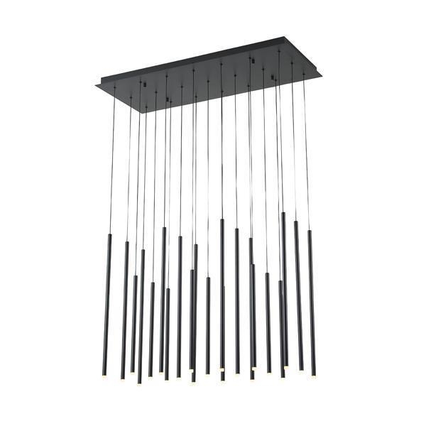 ΦΩΤΙΣΤΙΚΟ ΚΡΕΜΑΣΤΟ ΑΛΟΥΜΙΝΙΟ LED 47W 2820Lm 3000K 940X1500mm ΜΑΥΡΟ ARTE ILLUMINA CASCADE Μέταλλο Μ0.94Π0.40Υ1.50