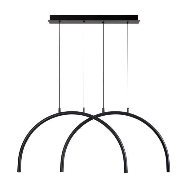 ΦΩΤΙΣΤΙΚΟ ΚΡΕΜΑΣΤΟ AΛΟΥΜΙΝΙΟ-METAΛΛΟ 10W 896Lm 3000K 840x20x330mm MAYΡΟ ARTE ILLUMINA APSIS Μέταλλο Μ0.84Π0.02Υ1.50