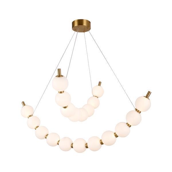 ΦΩΤΙΣΤΙΚΟ ΚΡΕΜΑΣΤΟ ΜΕΤΑΛΛΟ LED 19W 1170Lm 3000K 800X1420mm ΜΠΡΟΝΖΕ-ΛΕΥΚΟ ARTE ILLUMINA TREA Μέταλλο Μ0.80Π0.40Υ1.42