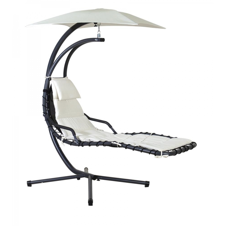 Κουνιστή Μεταλλική Καρέκλα Με Ομπρέλα 190 x 127 x 160(h)cm Μέταλλο Μ1.90Π1.27Υ1.60