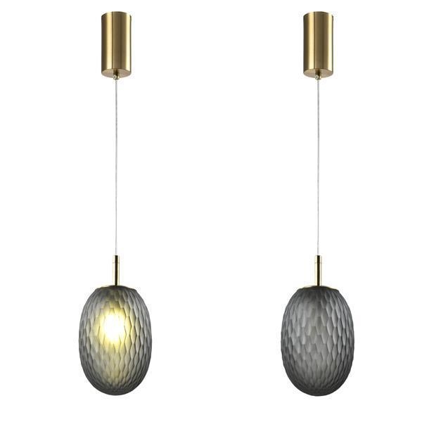 ΦΩΤΙΣΤΙΚΟ ΚΡΕΜΑΣΤΟ ΓΥΑΛΙ 1XE27 Max 15w 150X230mm ΓΚΡΙ ARTE ILLUMINA CANDY Μέταλλο Φ0.15*Υ1.53