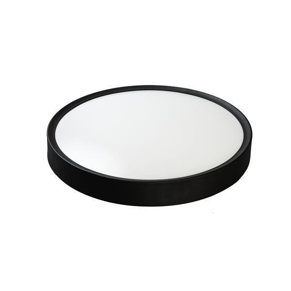 ΠΛΑΦΟΝΙΕΡΑ LED 24W 1600Lm 3CCT(3000-4000-6000K) Φ380mm ΜΑΥΡΟ ARTE ILLUMINA MOONLIGHT Μέταλλο Φ0.37*Υ0.065