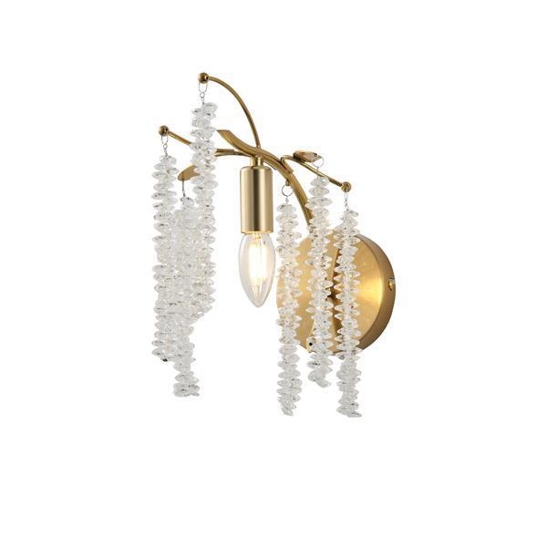 ΑΠΛΙΚΑ ΤΟΙΧΟΥ ΜΕΤΑΛΛΙΚΗ E27 Max15w 480X250mm ΔΙΑΦΑΝΕΣ ΓΥΑΛΙ ARTE ILLUMINA DYNASTY Μέταλλο Μ0.165Π0.245Υ0.303