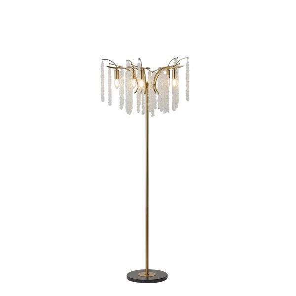 ΦΩΤΙΣΤΙΚΟ ΕΠΙΔΑΠΕΔΙΟ ΜΕΤΑΛΛΟ-ΔΙΑΦΑΝΕΣ ΓΥΑΛΙ 5XE14 ΜΑΧ 8W 1500X580mm ARTE ILLUMINA DYNASTY Μέταλλο Φ0.50*Υ1.50