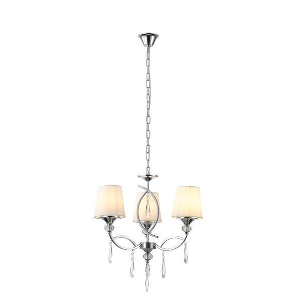 ΦΩΤΙΣΤΙΚΟ ΚΡΕΜΑΣΤΟ ΜΕΤΑΛΛΟ-ΥΦΑΣΜΑ 3ΦΩΤΟ 3XE27 Max 15w 530X600mm ΑΣΗΜΙ ARTE ILLUMINA KRISTALLO Μέταλλο Φ0.60*Υ0.58