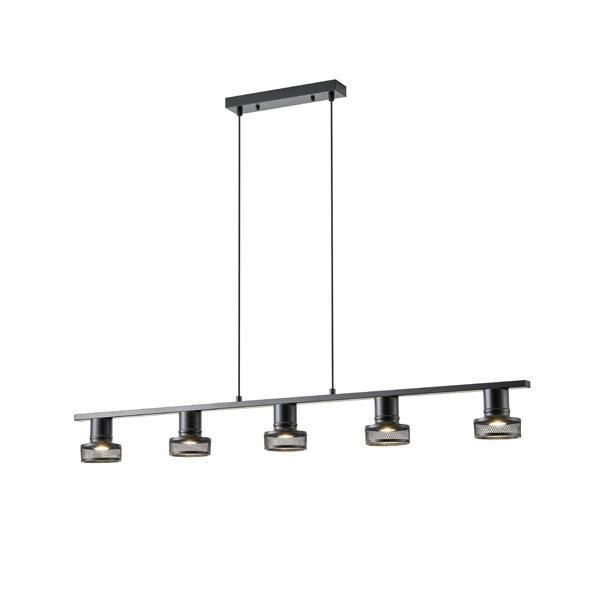 ΣΠΟΤ ΟΡΟΦΗΣ ΜΕ ΔΙΧΤΥ ΠΕΝΤΑΠΛΟ E27 Max 15w 1180X100X1180mm ΜΑΥΡΟ ARTE ILLUMINA SOLUN Μέταλλο Μ1.18Π0.10Υ1.18